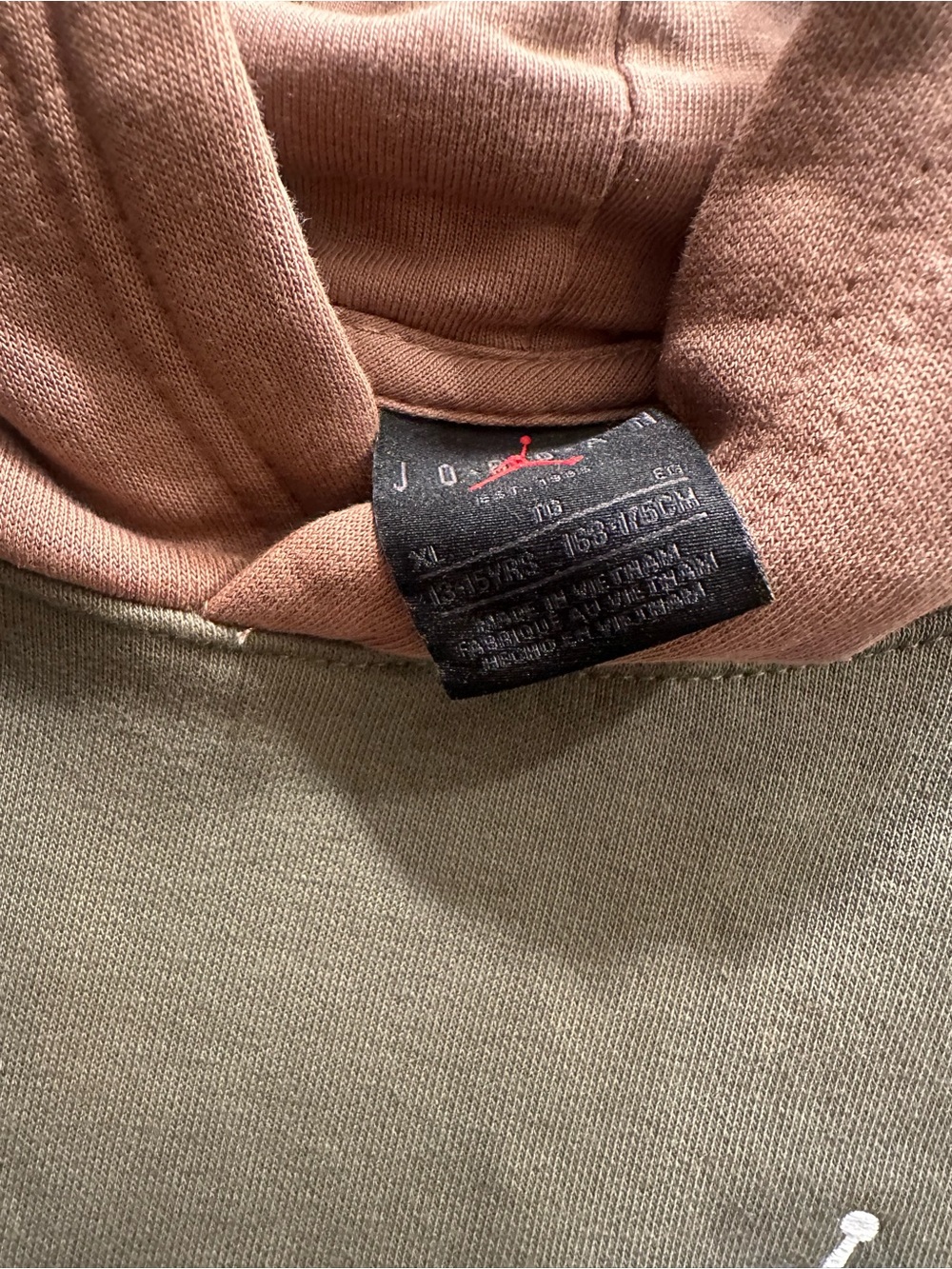Jordan Olive Green, Black & Brown Colorblock Pullover Hoodie - Picture 2 of 2